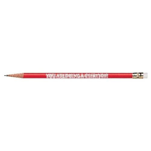 Moon Products Decorated Wood Pencil, You Are Doing A Great Job, HB #2, Red