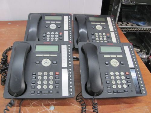 Lot of 4 avaya 1616 ip telephone 700415565 1616d01a-003 phone black for sale