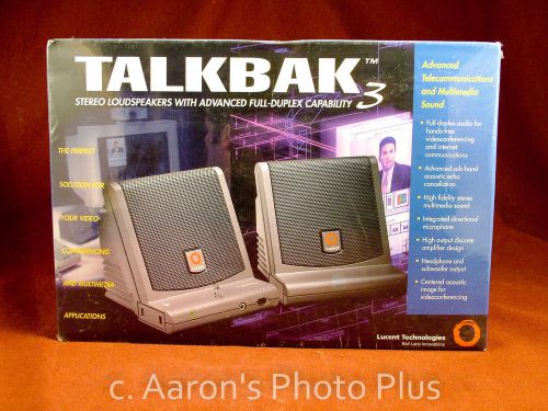 Lucent technologies talkbak 3 full duplex 4  videoconferencing echo cancellation for sale
