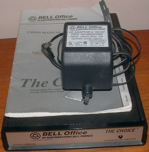 BELL AUTOMATED VOICE/DATA ATTENDANT 71020 W/ AC ADAPTOR &amp; USER MANUAL