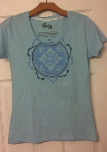 Green Apple Baby Blue Graphic Tee T-Shirt M 8/10 NWOT eco organic cotton top