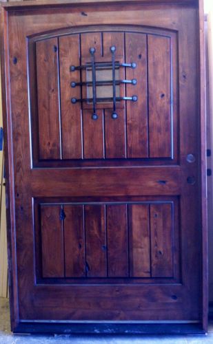 Krosswood Door KA002V Front Entry Door 48 x 80 Single Rustic Old World Wood Do