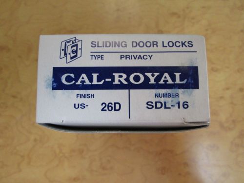 Cal-royal Sliding Door Privacy Lock SDL16 Satin Chrome US 26D
