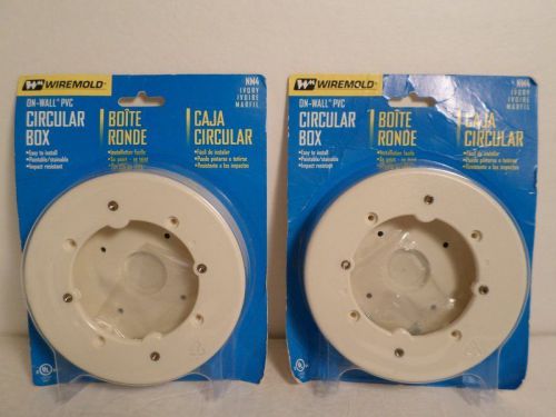 Wiremold On-Wall PVC Circular Box NM4 IVORY Lot of 2 (NEW)