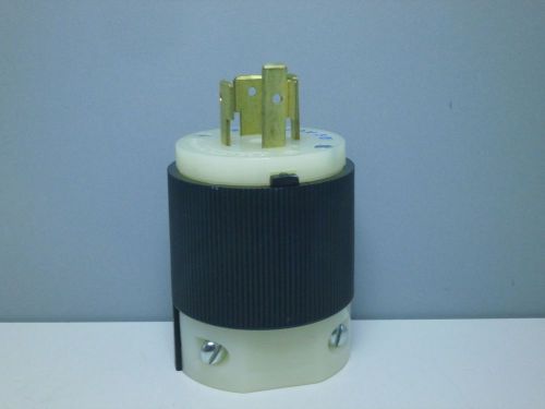 Hubbell 2421 turn-twist-lock locking plug 20a 250v 3p 3-phase 4-wire l15-20p for sale