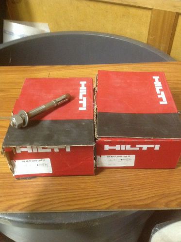 Hilti expansion bolts 1/2 x 4 1/2 total of 33 bolts in 2 open boxes