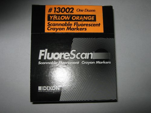 Dixon Flourescan Crayons(Orange), 12 ct., New