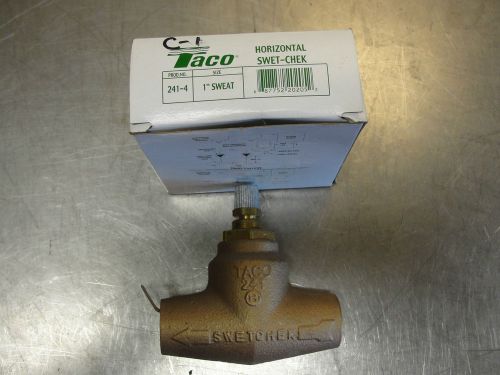 Taco Universal Flowcheck Swet Check Valve 1 inch 241-4 Hydronic Boiler