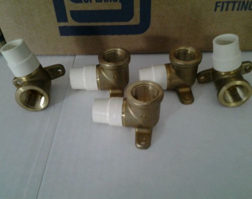 CPVC CTS1/2 inch Slip x Brass 90 Drop Elbow Fitting Lot of 5