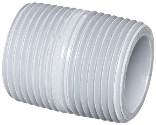 NEW GF Piping Systems CPVC Pipe Fitting  Close Nipple  Schedule 80  Gray  1&#034; NPT