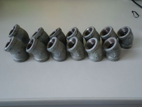 3/4&#034; GALVANIZED 45 Degree Elbow NEW OLD STOCK (LOT OF SIX)