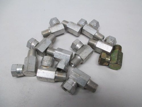 LOT 11 NEW ASSORTED 90 DEGREE ELBOW 1/4IN NPT PIPE COUPLER FITTING D295044