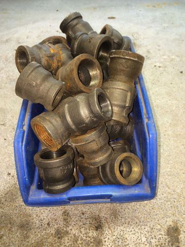 Lot of 41- 1&#034;x 3/4&#034; black malleable reducer couplings for sale