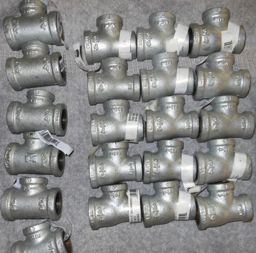 21 piece wholesale lot of  steel reducing tee&#039;s. for sale