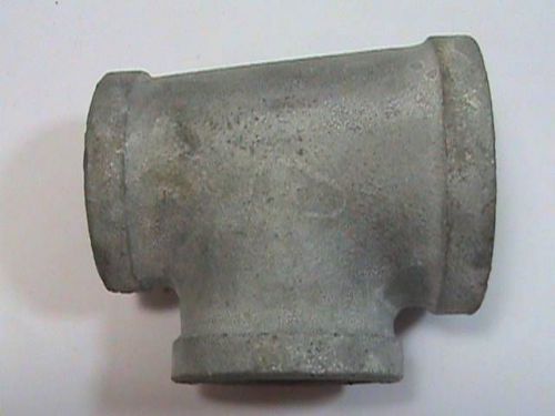 J.p. ward galvanized malleable iron 2&#034; x 1-1/2&#034; x 1-1/2&#034; reducing tee fitting for sale