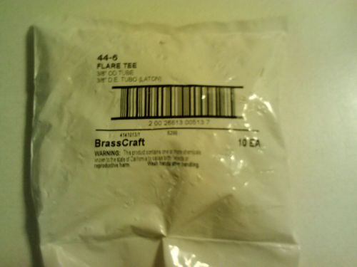 New BrassCraft 44-6 Flare Tee 3/8&#034; OD Brass Quantity of 10
