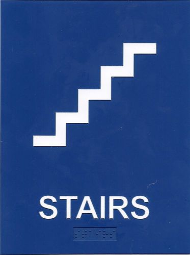 ADA BRAILLE SIGN &#034;STAIRS&#034;    #P124