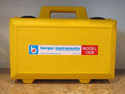Berger 190B Level &amp; Transit Level With Hard Plastic Case NEW