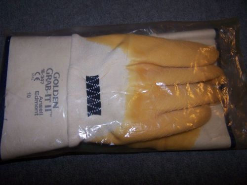 (1) Pair of Work Gloves For Wet and Dry applications Size 10