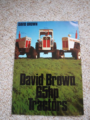 David Brown DB 1210 1212 Tractor Color Brochure 4 pg. Vintage Original NICE &#039;72