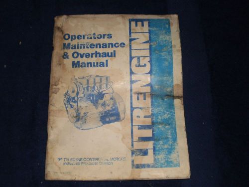 Teledyne Continental Gas  Engine Operators Maintenance Overhaul Manual