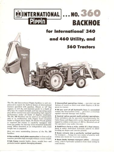 Equipment Brochure - IH - Pippin - 360 - Loader for 340 460 560 Tractor (E1795)