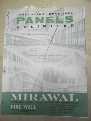Mirawal/Birdsboro Corp Catalog~Miraspan Insulating Panels/Asbestos~1962