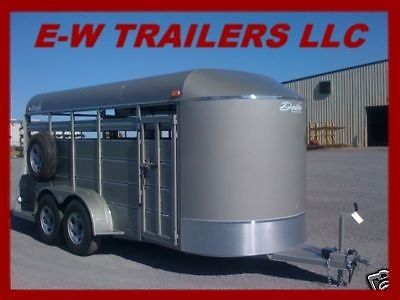NEW 2015 DELTA STOCK AND CATTLE TRAILER-16&#039; BUMBER PULL