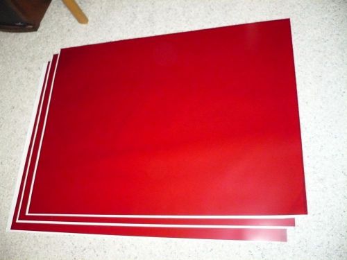 Vintage red rubylith three 30&#034; x 40&#034; sheets .005 masking film new - graphic arts for sale