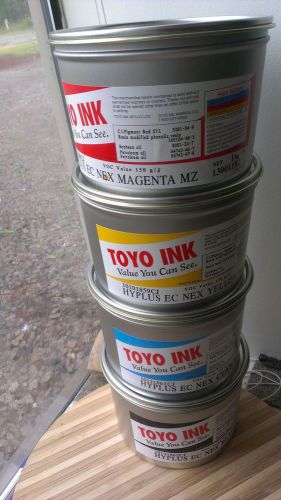 TOYO INK CMYK 1kg each all 4 colors Hyplus EC NEX Yellow Magenta Cyan Black