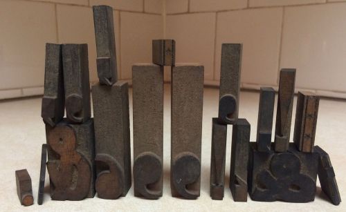 Nice lot of Antique Printing Blocks- Punctuation Marks- Various Sizes ! &amp; &#039; etc