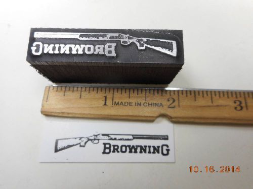 Printing Letterpress Printers Block, Browning Firearms Shotgun