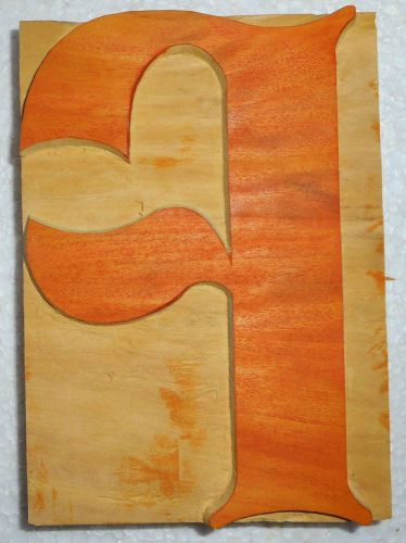 Letterpress Letter &#034;F&#034; Wood Type Printers Block Typography Collection.B924