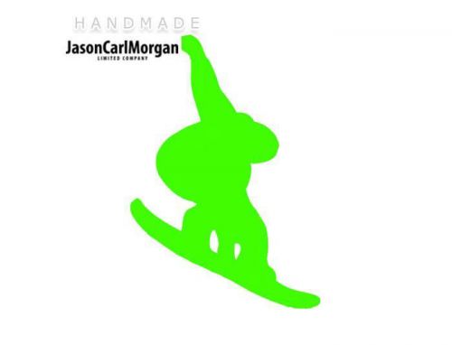 JCM® Iron On Applique Decal, Snowboarding Neon Green