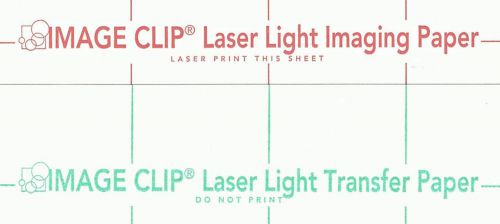 LASER TRANSFER FOR WHITE FABRIC: &#034;IMAGE CLIP LIGHT&#034; 11&#034;x17&#034; (25ct each/2 sets)
