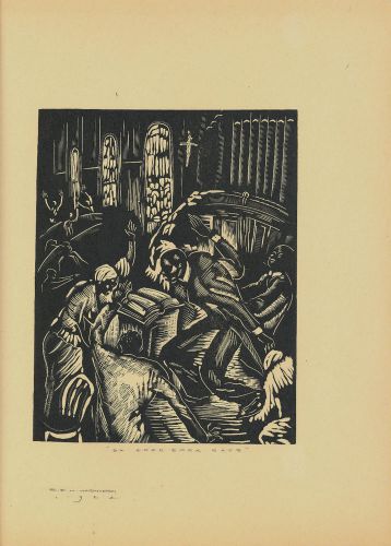 BLACKAMERICA ART PRINT ENGRAVING E.W. WASHINGTON 1924 &#034;DA GOOD BOOK SAYS&#034; 9 x 11