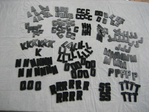 166 -  2 Inch Hard Plastic Black Sign Letters Lettering