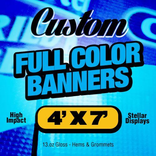4&#039; x 7&#039; Gloss Full Color Custom Heavyweight Banner