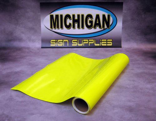 Yellow Fluorescent Sign Vinyl 24&#034; x 10 Yards Roll &lt;&gt;Great for Race Cars,Decals&lt;&gt;