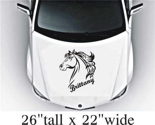 2x brittany horse hood vinyl decal art sticker graphics fit car truck-1913 for sale
