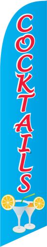 Cocktails Windless Full Sleeve Super Feather Flag 15&#039; Banner  w/pole/spike bX*