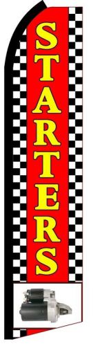 Starters red yellow  checkered swooper flag tall feather bow swooper banner sign for sale