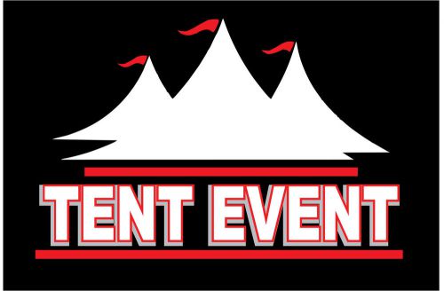Tent Event Vinyl Banner /grommets 2ft x 3ft made in USA rv23