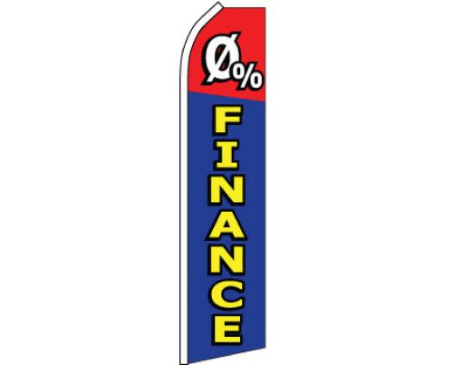 0% Finance 11.5ft x 2.5ft Super Flag Swooper Sign Advertising Banner FLAG ONLY