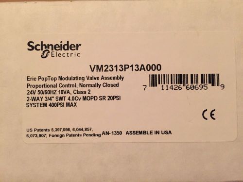 Scheider vm2313p13a000 24volt 50/60hz 10va 2-way 3/4&#034;swt valve/actuator for sale