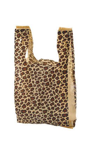 1000 bags new retail small leopard print plastic t-shirt bags 8” x 5” x 16 inch for sale