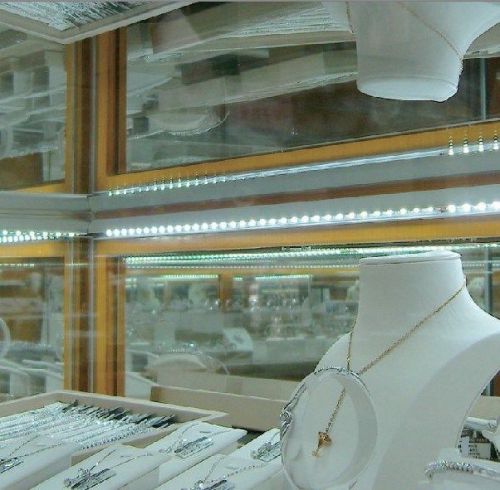 ___ showcase led lighting ___ l.e.d. show case glass display lights ring easy for sale