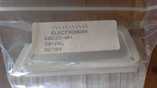 Lot of 100 ELECTROMARK 60235-WH  Tiger Tag 1.5&#034; x 3&#034; White - New 60235WH
