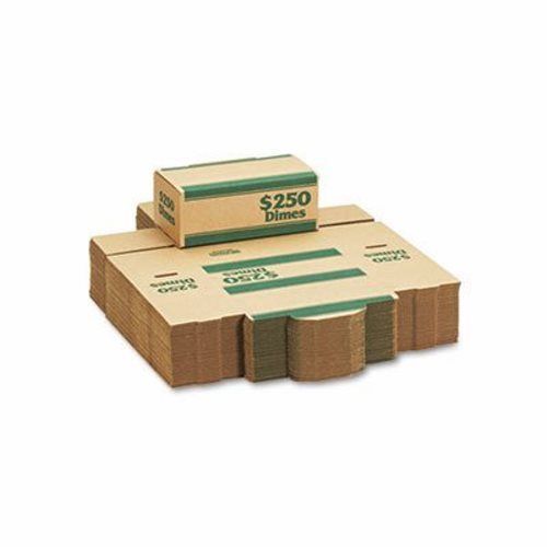 MMF Corrugated Cardboard Coin Box, Lock, Green, 50 Boxes/Carton (MMF240141002)