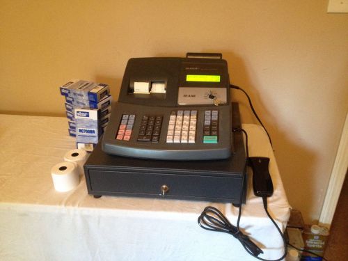 Sharp XE-A506 Thermal Electronic Cash Register w/ Bar Code Scanner, Ink, &amp; Paper